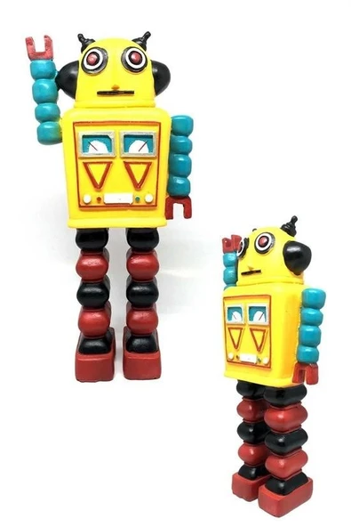 Decotown Nostaljik Sevimli Uzaylı Robot Şeklinde Figür Biblo - 3