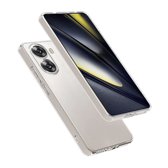 Xiaomi Poco X7 Pro Kılıf Şeffaf Silikon Hibrit Case Kapak - 4