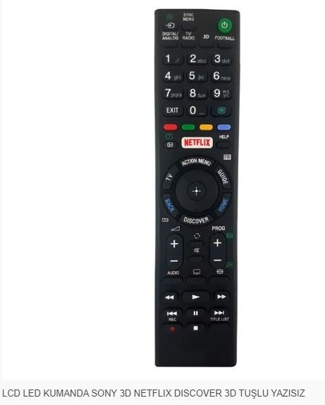 SONY 3D RM-L 1275 (NETFLIX’Lİ) KUMANDA KK9880 ürün görseli 1