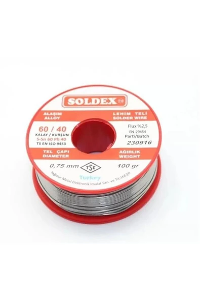 Soldex 100gr 0,75 Mm 60/40 Lehim Teli ürün görseli