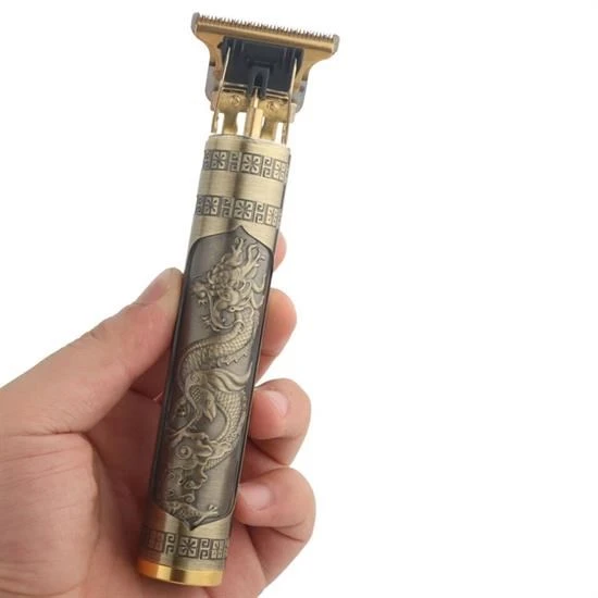 Vintage Görünümlü Güçlü 4 Farklı Başlıklı USB ŞarjlI Manuel Tıraş Makinası - 2