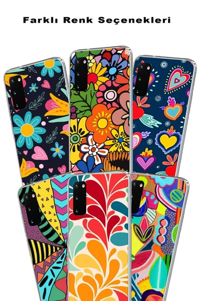 PrintiFy  Samsung Galaxy A6 Plus 2018 ile Uyumlu 1mm Slim Fit Retro Colors 2 Baskılı Şeffaf  Kılıf - Resim 4