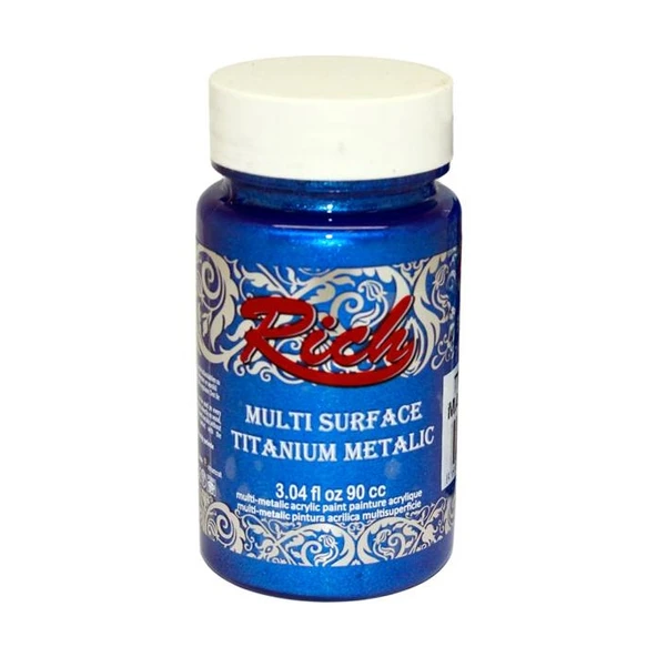 Rich Multi Surface Titanium Metalik Boya 90 cc Mavi 2562 ürün görseli 1