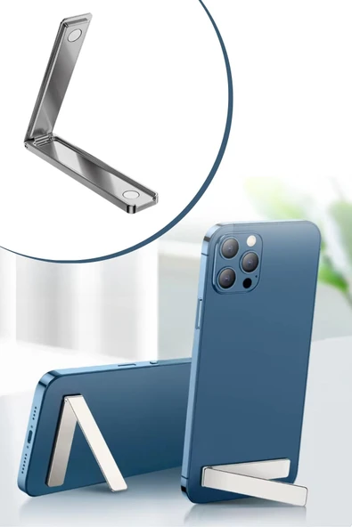 Tüm Telefonlara Uyumlu Kendiliğinden Yapışkanlı Cep Telefon Standı - 6