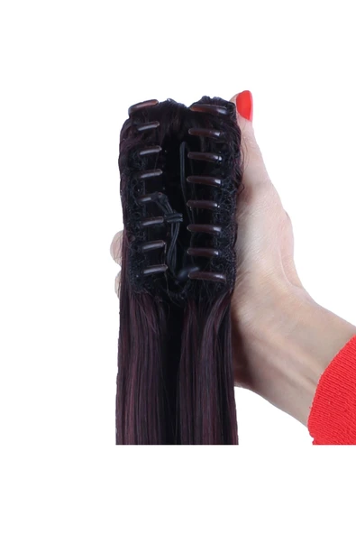SUZAN PERUK Tokalı Dalgalı At Kuyruğu Sarı 60cm - 2