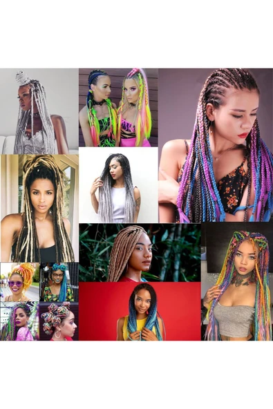 SUZAN PERUK Afrika Örgüsü Ve Rasta İçin Sentetik Ombreli - 1