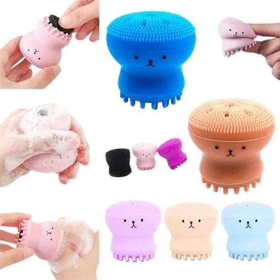 Peeling Etkili Mini El Yüz Cilt Temizleme Fırçası Silikon Temizlenmesi Kolay  Siyah Nokta Gi - 6