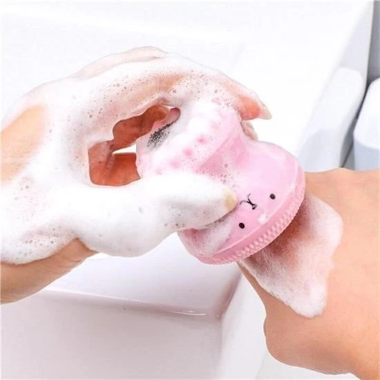 Peeling Etkili Mini El Yüz Cilt Temizleme Fırçası Silikon Temizlenmesi Kolay  Siyah Nokta Gi - 3