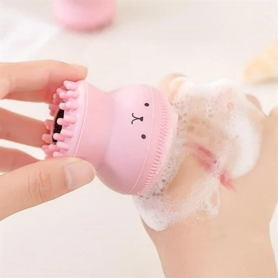 Peeling Etkili Mini El Yüz Cilt Temizleme Fırçası Silikon Temizlenmesi Kolay  Siyah Nokta Gi - 8