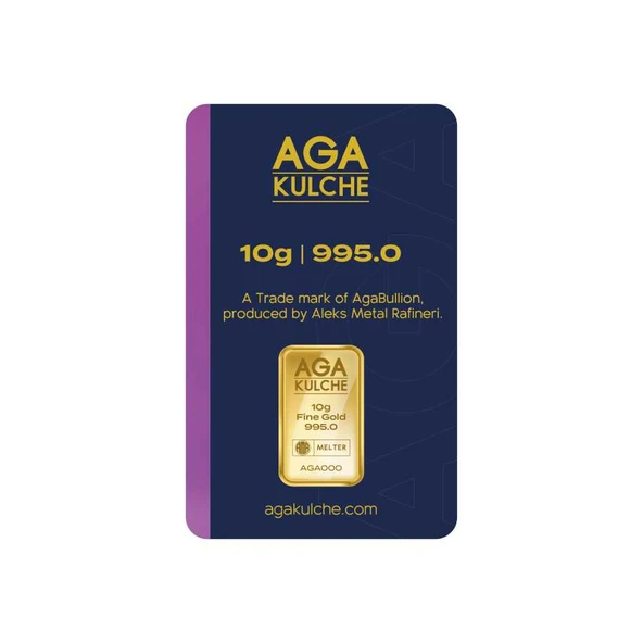 AgaKulche 10 gr 995 24 Ayar Külçe Altın