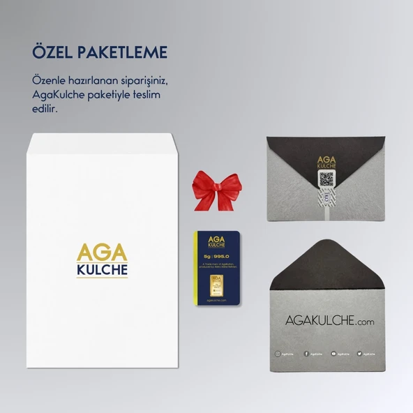 AgaKulche 5 gr 995 24 Ayar Külçe Altın - 3