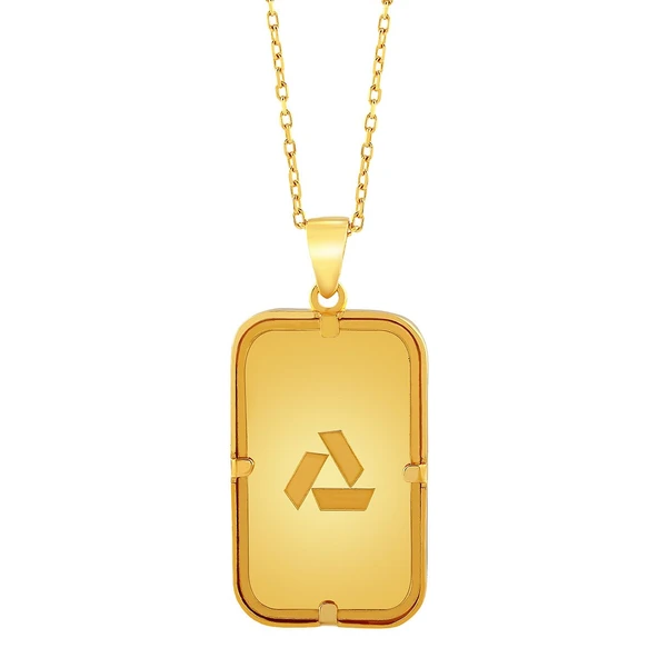 AgaKulche 5 gr Altın Külçe Kolye - Resim 2