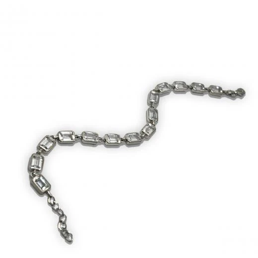 AgaKulche Gümüş Zirkon Taşlı Zümrüt Kesim Bileklik - 2