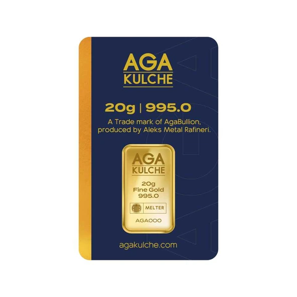 AgaKulche 20 gr 995 24 Ayar Külçe Altın