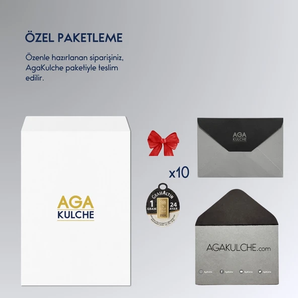 AgaKulche 1 gr 10 Adet 995 24 Ayar İAR Külçe Altın - 2