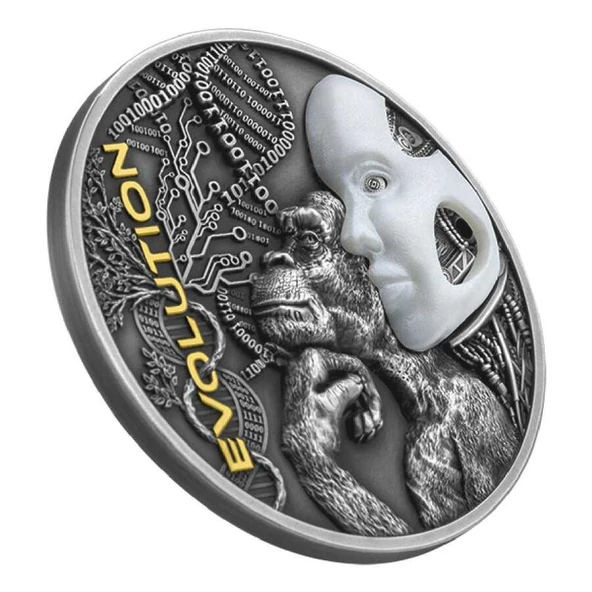 AgaKulche Evrim 2022 2 ons Gümüş Sikke Coin - 3