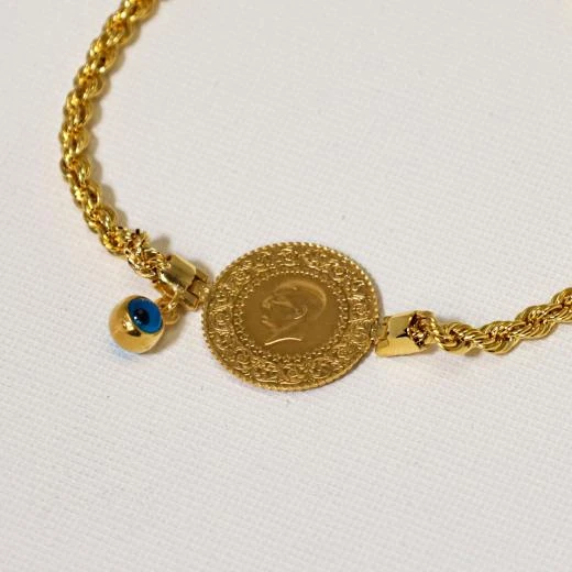 AgaKulche Halat Çeyrek Altın Bileklik - 2