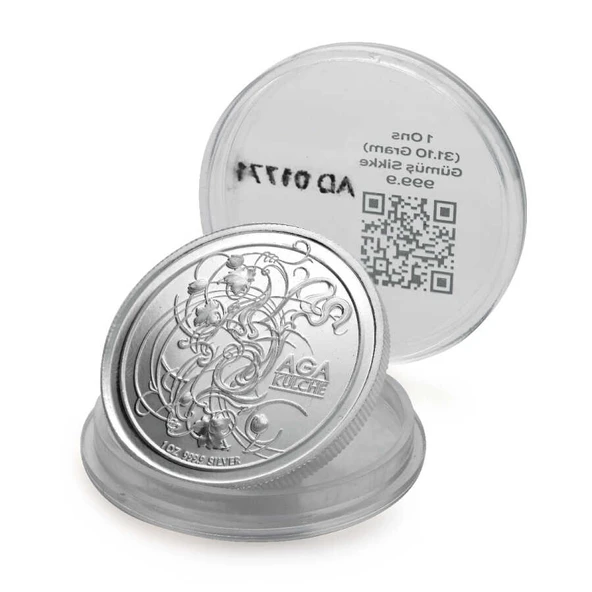 AgaKulche Kaplan Gümüş Sikke Coin - 3