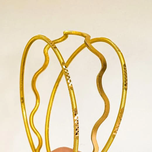 AgaKulche 30 gr 2'li Müjde ve 1 Zikzak 22 Ayar Altın Bilezik - 2