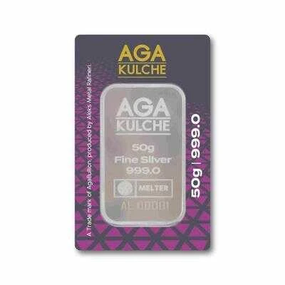 AgaKulche 50 gr Külçe Gümüş