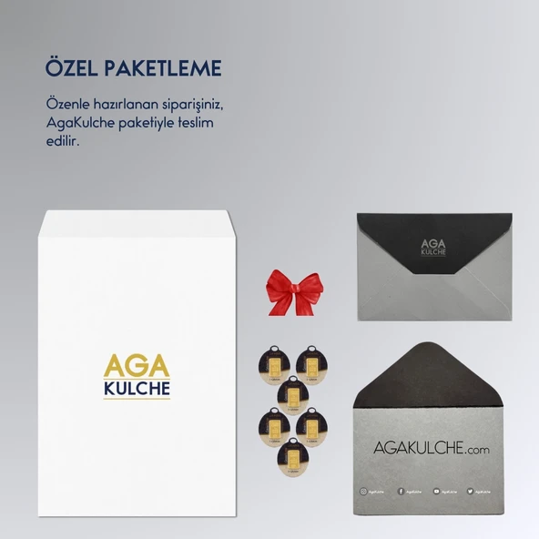 AgaKulche 1 gr 6 Adet 995 24 Ayar İAR Külçe Altın - 2