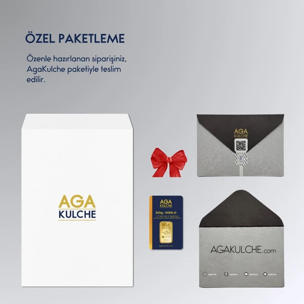 AgaKulche 20 gr 995 24 Ayar Külçe Altın - 3