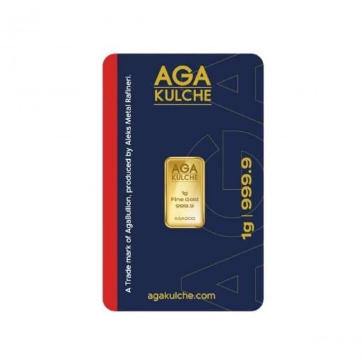 AgaKulche 1 gr 24 Ayar 999.9 Külçe Altın