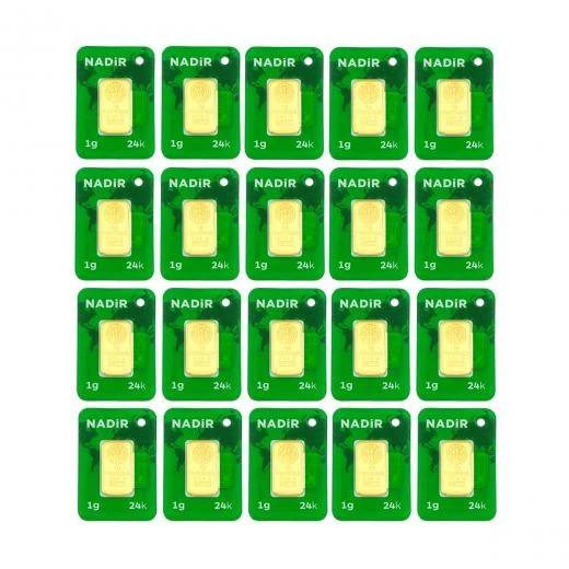 AgaKulche 24 Ayar 20 Adet Nadir 1 gr Altın - 2