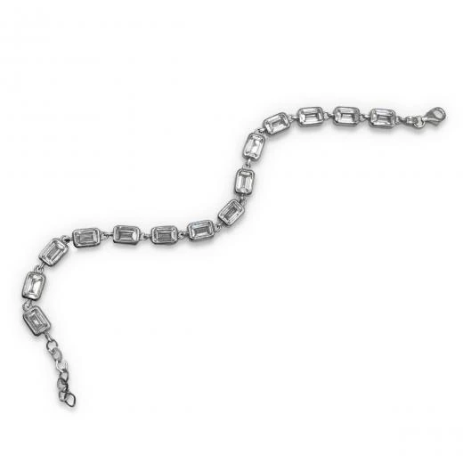 AgaKulche Gümüş Zirkon Taşlı Zümrüt Kesim Bileklik