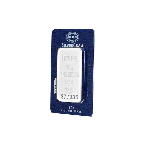 AgaKulche 50 gr 999.0 İAR Külçe Gümüş - 3
