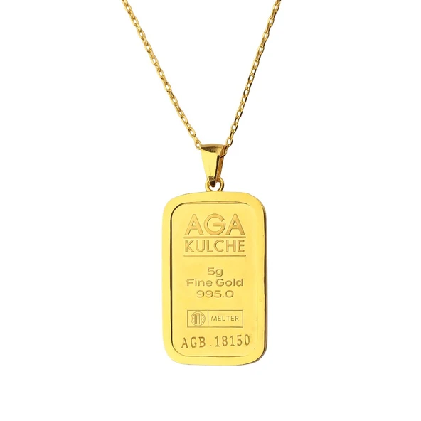 AgaKulche 5 gr Altın Külçe Kolye - 1