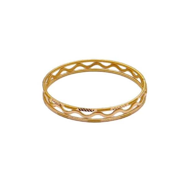 AgaKulche 30 gr 2'li Müjde ve 1 Zikzak 22 Ayar Altın Bilezik - 4