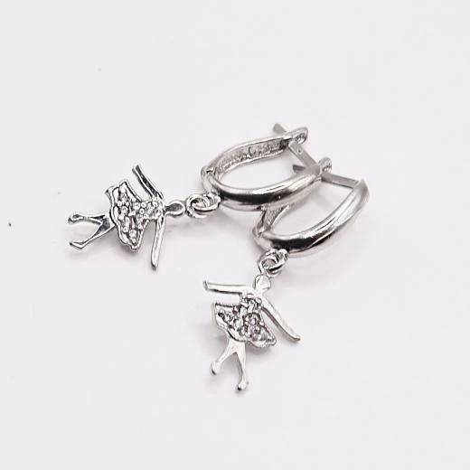 AgaKulche Gümüş Balerin Küpe - 4