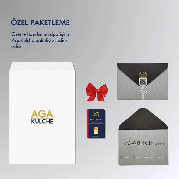 AgaKulche 2.5 gr 995 24 Ayar Külçe Altın - 3