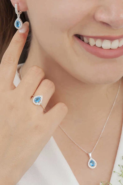 AgaKulche Damla Model Set Aqua S4KQ 925 ürün görseli 1