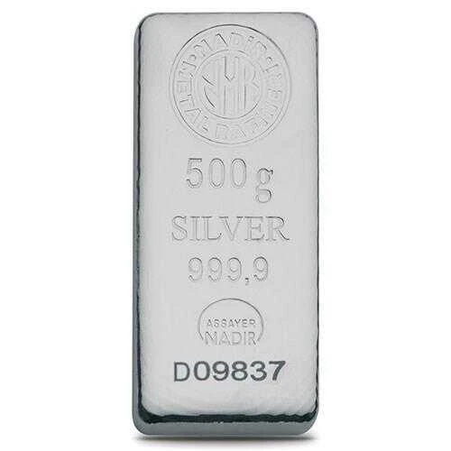 AgaKulche Nadir 500 gr 999.9 24 Ayar Sertifikalı Külçe Gümüş