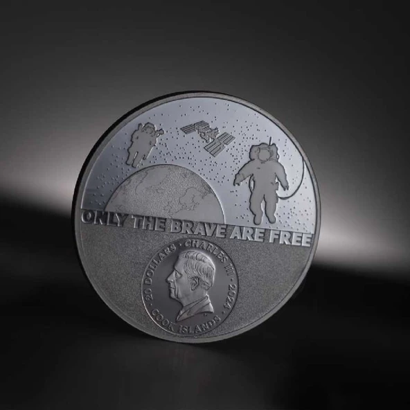 AgaKulche Gerçek Kahramanlar Astronot Gümüş Sikke Coin - 4