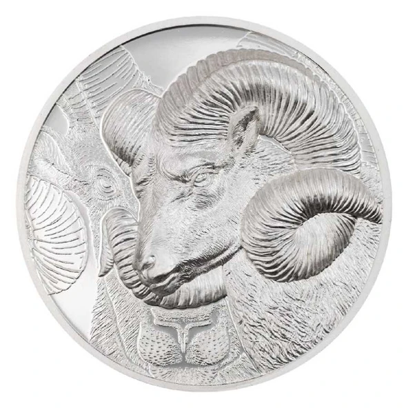 AgaKulche Dağ Koyunu Argali Gümüş Sikke Coin