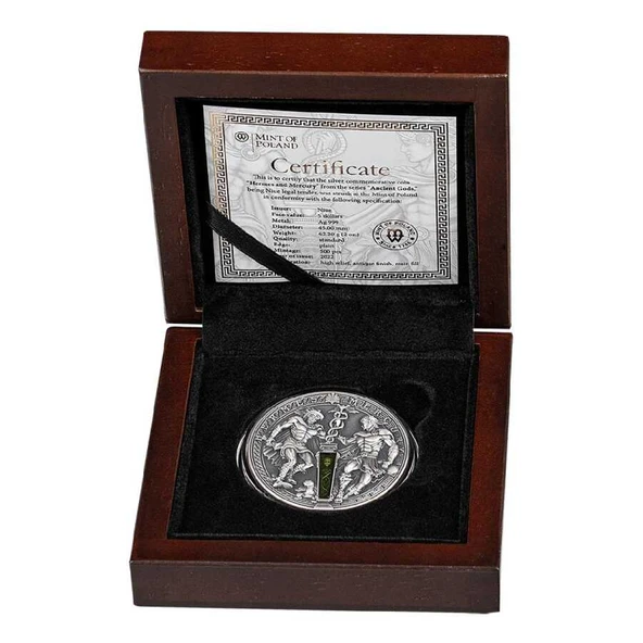 AgaKulche Hermes ve Mercury Gümüş Sikke Coin - 4