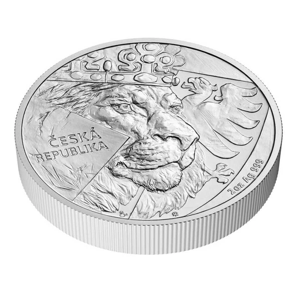 AgaKulche Czech Lion 2024 2 Ons Gümüş Sikke Coin - 3