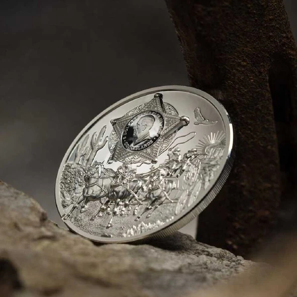 AgaKulche Vahşi Batı Gümüş Sikke Coin - 4