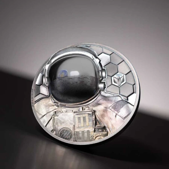 AgaKulche Gerçek Kahramanlar Astronot Gümüş Sikke Coin - 3