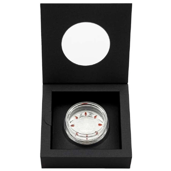 AgaKulche Diwali Festivali Kristal Taşlı Gümüş Sikke Coin - Resim 3