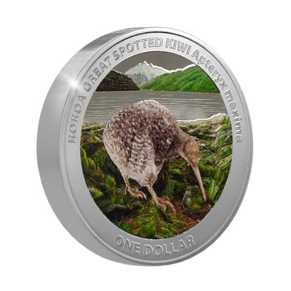 AgaKulche Kiwi Colored 2024 1 Ons Gümüş Sikke Coin