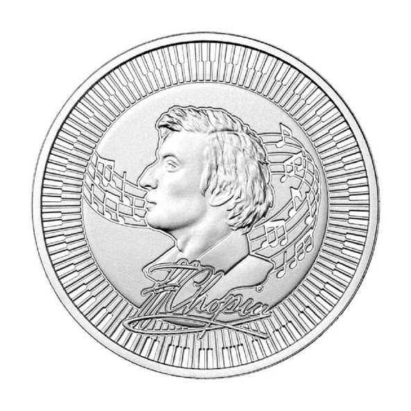 AgaKulche Fryderyk Chopin Gümüş Sikke Coin