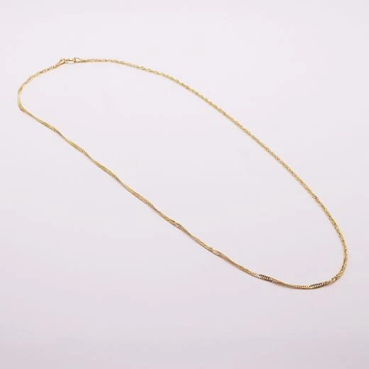 AgaKulche Singapur İçi Boş 14 Ayar Altın Zincir - 2