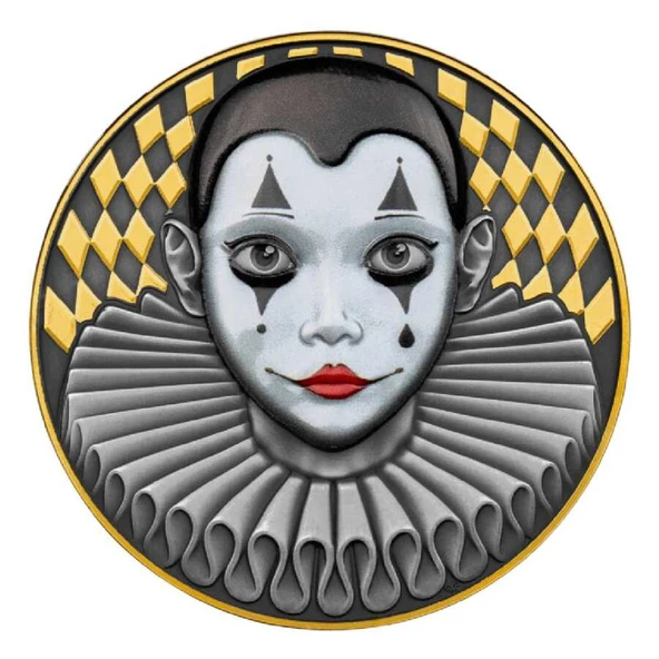 AgaKulche Pierrot Palyaço Gümüş Sikke Coin - 1