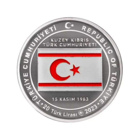 AgaKulche KKTC Kuruluş 40. Yıl 1 Ons Gümüş Sikke Coin