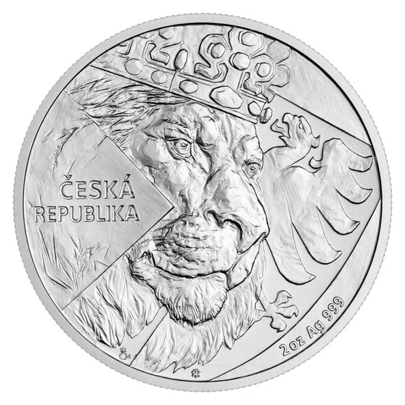 AgaKulche Czech Lion 2024 2 Ons Gümüş Sikke Coin