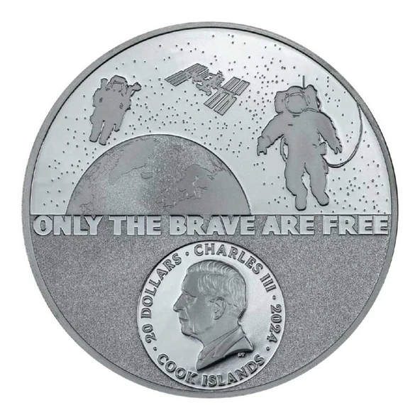AgaKulche Gerçek Kahramanlar Astronot Gümüş Sikke Coin - 2